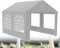 XMTECH Partyzelt Pavillon 3x4 m wasserdicht UV-Schutz 50+ mit herausnehmbaren Seitenteilen, Gartenpavillon Hochzeitszelt 12m² mit PE-Plane, stabil & wetterfest – Grau