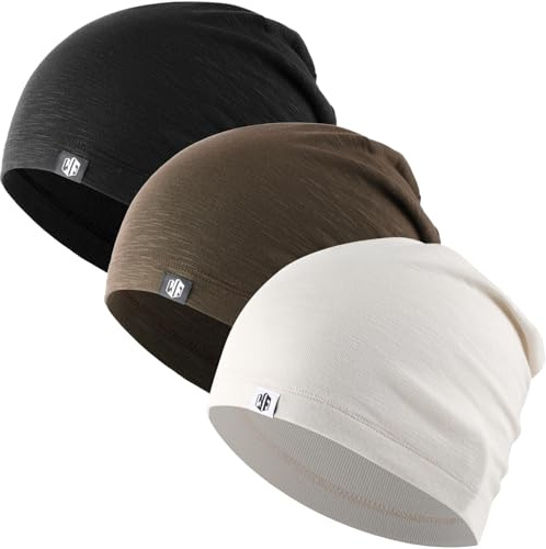WTACTFUL 3 Stück - Mütze, Laufmütze Herren und Damen Sportmütze Skull Cap Beanie Atmungsaktiv schweißabsorbierend für Radfahren Radsport Jogging Fitness Outdoor