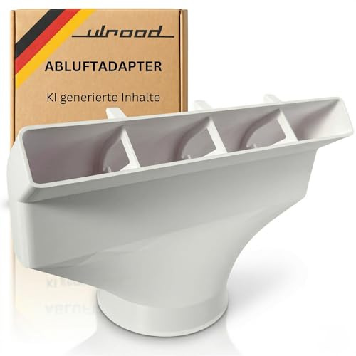 ULROAD Fenster Adapter Klima Abluft extra breit und flach – Reduzierstück Ø150mm auf schmale Öffnung - Passend für mobile Klimaanlagen passend für Velux Roto Fakro