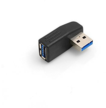 System-S 90° Grad Winkel USB A 3.0 Adapter USB A (Male) auf USB A (Female) Winkelstecker Kabel