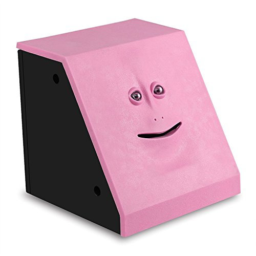 HSTYAIG Sparschwein Gesicht Münzen Bank Für Kinder Sparen Geld AFFE Spardose (Rosa)
