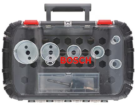 Bosch Set di Seghe da 9 pz a Tazza Progressor for Wood and Metal per Montatore di Sanitari, Accessorio per Foratrice, Nero
