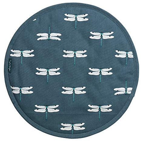 Sophie Allport - Dragonfly Circular Single Fabric Hob Cover, 100% Cotton, 38cm Diameter