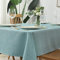 maxmill Jacquard-Tischdecke mit Wirbelmuster, auslaufsicher, knitterfrei, wasserabweisend, schwer, weich, Tischdecke für Küche, Esszimmer, Tisch, Outdoor, Picknick, rechteckig, 132 x 178 cm, Türkis