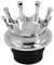 HDBUBALUS Entlüfteter Tankdeckel King Crown Gasdeckel mit Rechtsgewinde passend für Harley Sportster Dyna Touring Road King Softail Trike Freewheeler FLRT Chrom
