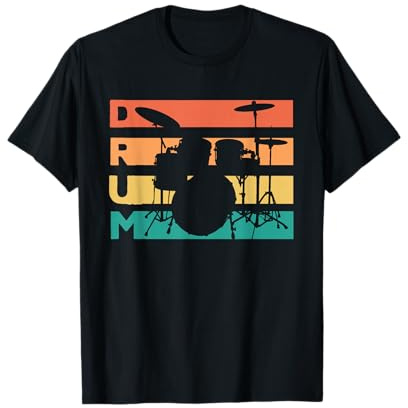 Retro Vintage Drums Geschenk für Drummer & Schlagzeuger T-Shirt