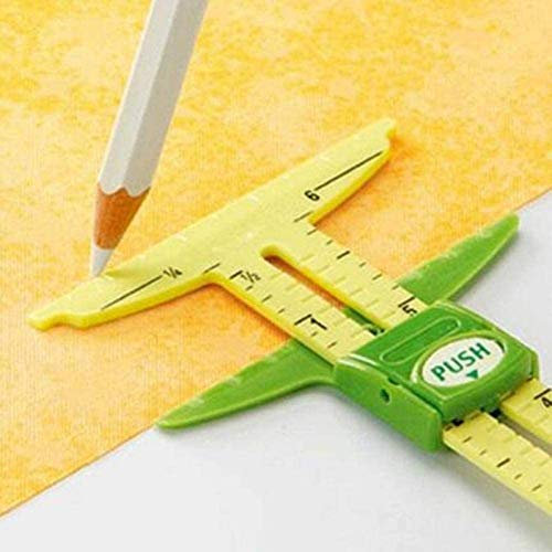 5-in-1 Kunststoff Handy-schieblehre Mess Nähen Werkzeug, Quilting Werkzeuge, Seam Lineal Für Sewing Diy Arbeit Als T-gauge, Messer, Nahtzugabe