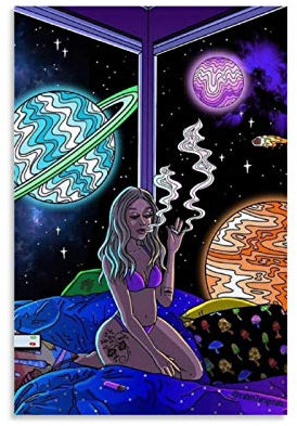 xiaoxiami Sexy Weed Poster, dekoratives Gemälde, Leinwand, Wandkunst, Wohnzimmer, Poster, Schlafzimmer, Gemälde, 30 x 45 cm
