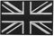 Écusson brodé drapeau national anglais noir à coudre ou à repasser pour vêtements, etc. 9 x 6 cm