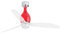 Faro Barcelona 32029-9- MINI ETERFAN LED Ventilador de techo rojo brillo/transparente con motor DC