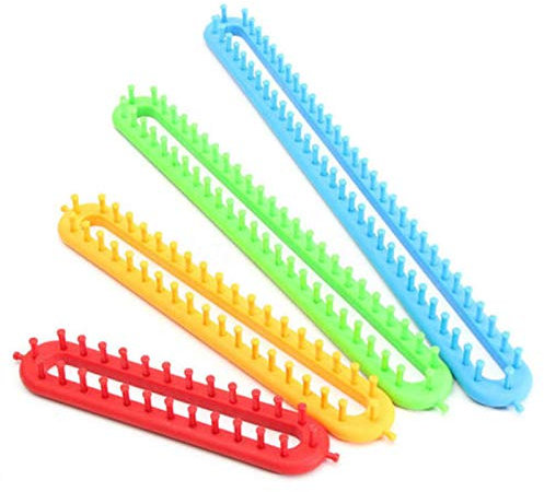 Set mit 4 langen Strick-Webstühlen Set Stricken Handwerk Kit Socken Schal Hut