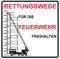 Schild Alu Feuerwehrzufahrt Fläche für die Feuerwehr 500x500mm Haltverbot