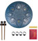 SONARIN Zungentrommel Steel Tongue Drum 8 Noten 6 Zoll,StahlZungentrommel Percussion Instrument Handpan Drum mit Reisetasche,2 Drumsticks,Musikbuch,4 Fingerabdeckung,für Meditation Yoga(Dunkelblau)