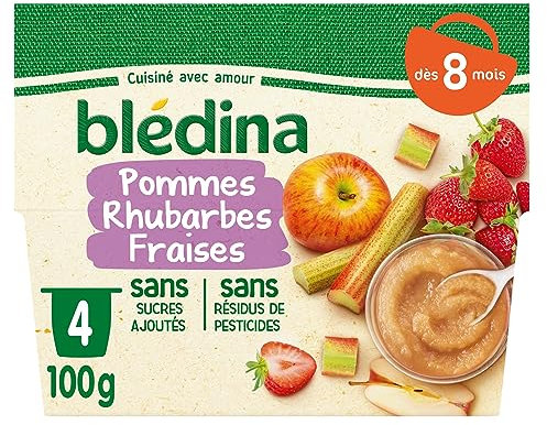 Blédina - Coupelles Pommes Rhubarbes Fraises