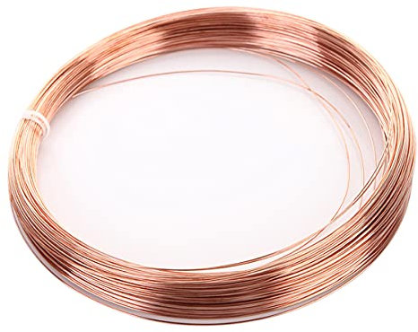 Cozylkx T2 Copper Wire Copper Line Bare Wire, Coil Winding Wire Bare Red Copper Magnet Wire Craft Wire OD-5mm 1m