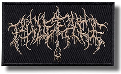 JJTEXTIX Aufnäher mit Paleface-Band, bestickt, zum Aufbügeln: 1 Stück, Rechteckig, Aufnäher, Patch, Wanderung, Gotisch