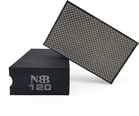 NBB Diamant-Schleifschwamm Diamant-Polierpad Schleifblock mit Schaumstoff Rückseite Diamant-Handschleifpad zum Schleifen und Polieren scharfer Kanten von Granit Marmor Stein Glas Keramik (120#)