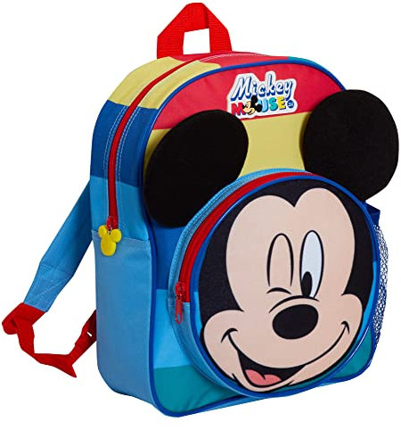 Disney Mickey Mouse Rucksack für Jungen, 3D-Tasche für Kinder, Reisen, Kindergarten, Schule, mehrfarbig, One size