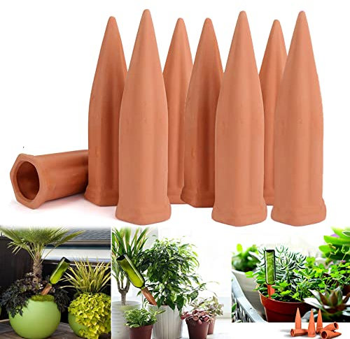 MKNZOME Irrigation Goutte a Goutte Bouteille, 8Pcs Arrosage Goutte à Goutte en Terre Cuite Arroseur Automatique Plantes Système D'Irrigation Automatique pour Jardin Maison (forme de bande,8)
