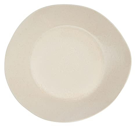 AMBITION Dessertteller Organic 22 x 22 x 2,5 cm Keramik Teller Frühstücksteller Obstteller Imbissteller Kuchenteller beige braun Wachteleier Muster Spülmaschine Mikrowelle