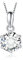 JewelryPalace Rundschliff 1ct Moissanite Solitär Kette Anhänger, Simulierter Diamant Braut Schmuck Set, Halskette Damen Silber 925 Collier Damen mit Stein, Schmuck Mädchen Geschenk für Frauen 45CM