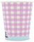 Wellsamed WELLSACUP 1000 Stück Pappbecher 180 ml Rosa Kariert, geeignet für Heiß- und Kaltgetränke, Coffee to go, Picknick, Grillen, Party