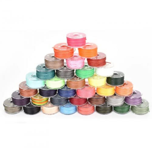 Zimoer Wachsfaden 36 Rollen,0.45mm*100mm, Gewachstes Garn, Gewachste Schnur, Gewachste Baumwollschnur, Bunt Gewachste Fäden-Box-Set,für DIY-Schmuck, Die Manuelle Ledernähen Herstellt