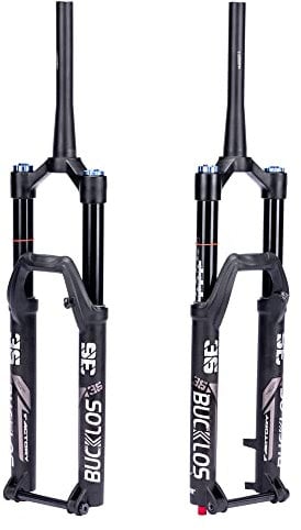 BUCKLOS MTB Air Suspension Fork 27.5 29 110 * 15mm Boost AM E-Bike Tapered, Travel 160mm 36mm Inner Tube Thru Axle Rebound Adjustment Disc Brake Front Forks, fit All Mountain eBike ect. (29)