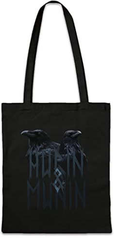 Urban Backwoods Hugin and Munin V Hipster Bag Beutel Stofftasche Einkaufstasche