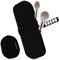 Travel Essentials Make Up Tasche Silikon, 1stk Make Up Pinsel Aufbewahrung und 1stk Beauty Blender Case, Leicht zu Reinigen, Weich und Tragbar, für Reisen (Schwarz)