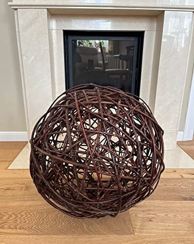 Weidenkugel, Deko-Kugel aus geflochtener Weide, Farbe:Braun, Durchmesser:53 cm, Beschaffenheit:Weide