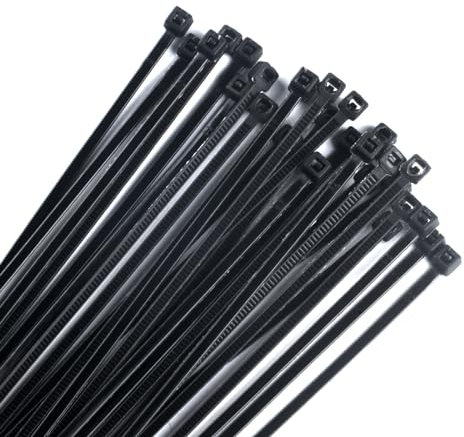 500 Piezas Bridas de Plastico para Cables 200mm X 3.6mm, (Negro)