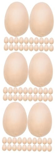 EXCEART 150 Stk Nachgeahmte Eier Osterkorb Ostereier Leeres Osterei Ostern Gefälschtes Ei Eier Selber Basteln Spielzeug Frühlingsschmuck Frühlingshandwerk Kind Holz Kunstbedarf Aushöhlen