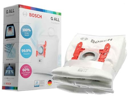 Bosch 17003048 Bolsas de aspiradora para aspiradora - Tipo G (paquete de 4) (BBZ41FGALL)