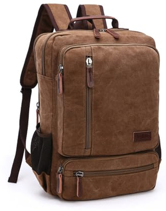 XINYASEE Vintage Canvas Laptop Rucksack Laptop Rucksack Reisen Wandern Große Kapazität Tasche Unisex Travel Backpack 16 Laptop Rucksack Schule Schultasche Unisex Wandern