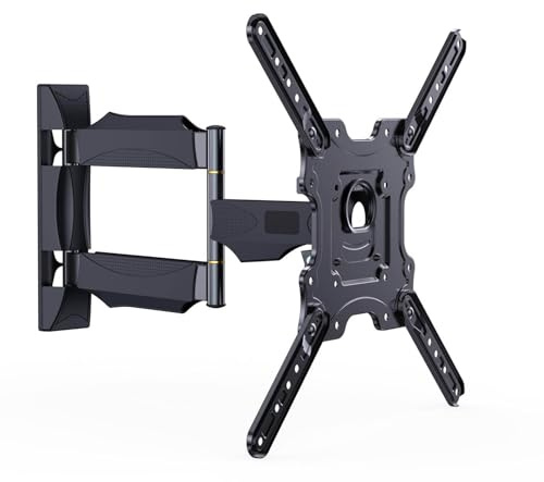 Gembird Premium Full-Motion TV-Wandhalterung – Für 32–55 Zoll Fernseher, VESA 400x400 mm, Neig- und Schwenkbar, Traglast 32 kg, Schwarz, Mit Kabelmanagement