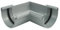 Marley Dachrinnenset aus PVC Dachrinnenteile RG 100 Grau RAL 7040 Regenrinnen System (Innenecke 90°)