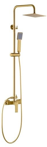 IMEX BDAR025/OC ART Conjunto Ducha Monomando Oro Cepillado