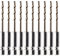 Rennie Tools - Box of 10 x 3mm Hex Shank HSS Gold Cobalt Jobber Drill Bit Set For Stainless Steel, Hard Metals, Aluminium, Cast Iron, Copper. Twist Drill Bit Sets. 3mm Drill Bits Metric Drill Set