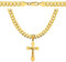 Amor Luxury goldketten herren kreuz 585, Kette Herren 925/585 - goldkette herren 585 massiv 50 cm - Kreuz Kette - Goldkette Kreuzkette - Halskette Herren 6,5 mm Panzerung