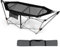GOPLUS Hamac Pliable Portable avec Poche Latérale, Lit de Camping avec Support Métal et Boucles Anti-basculement, Hamac Camping avec Sac de Transport, pour Rerrasse, Jardin, Cour Charge 150KG(Noir)