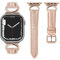 mxiixnai Correa para Apple Watch, Correa de Cuero Compatible con 38mm 40mm 41mm 42mm, Apple Watch Band para iWatch Series 10 9 8 7 6 5 4 3 2 1 SE,Oro Rosa/Oro Rosa
