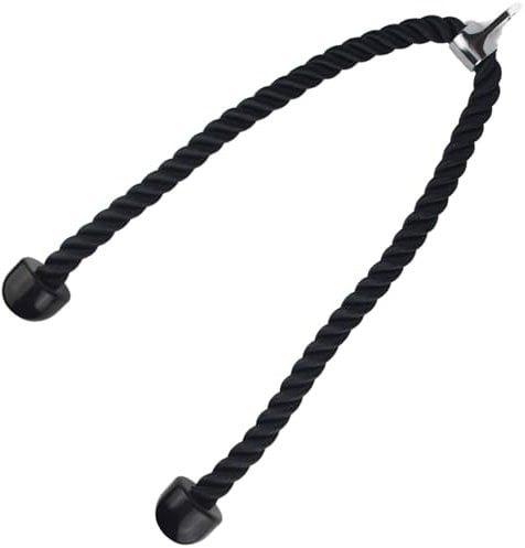 FOLUXING Long Tricep Rope for Home Gym Pulley System,46 Inch Rope Pull Down Attachment, Tricep Rope Cable Attachment, Tricep Pull Down Rope for Public Gym