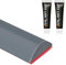 Flintronic Autoadesiva Silicone Doccia Barriera, 3M Soglia Doccia Pieghevole, Pieghevole Bagno Acqua Barriera, con 2 * 20G Colla, Striscia di Ritenzione Idrica Della Soglia Del Bagno(Grigio)