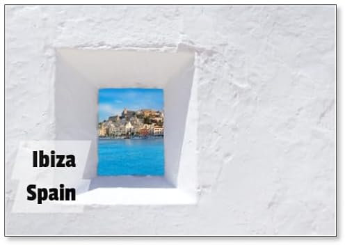 Kühlschrankmagnet Ibiza Mediterran Wand Fenster