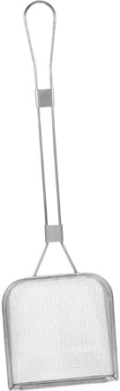 STOBOK Utensilio de cocina con cuchara y cucharón espumante de grasa, olla caliente cuadrada y freidora, colador de alimentos y patatas fritas, ideal para espumar