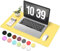 BLESWIN Suede & Leather Desk Pad - Non-Slip Computer Mat for Mouse and Keyboard, Waterproof Desktop Mat for Writing, Large for Office/Home Decor (Yellow, 60x34cm)