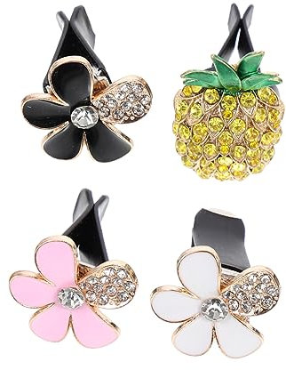 iplusmile 4stücke Teiliges Aromatherapie Auto Lüftung Clips Dekorative Auto Innenraum Accessoires Mit Einzigartigem Blumen Und Ananasdesign Installieren Passend Für Fahrzeuge
