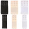 Lafefe Estensore per Reggiseno 6 Pezzi, Allunga Reggiseno 2 Ganci, 3 Ganci, Prolunga per Reggiseno Morbido Ed Elastico, per Biancheria Intima Bianco Nero Beige