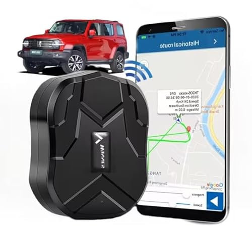Winnes GPS Tracker für Auto 4G,80 Tage Standby Ortungsgerät,Kostenlose APP, Wasserdichter Starker Magnet Tracker, Anti Lost GPS Locator für Auto, LKW, Motorrad